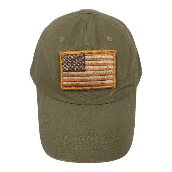 Condor American Flag Patch Tuck Strap Cap Military Green Hiking Hunting Tactical - Picture 1 of 12